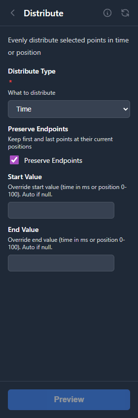 Space Evenly tool